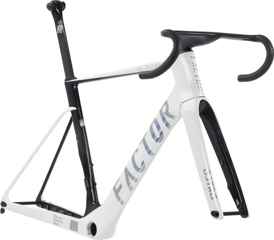 Factor OSTRO V.A.M. Disc T47a Shimano pearl white-chrome Carbon Rahmenkit - pearl white-chrome/54 cm, 110 mm x 38 cm, SB 0 mm