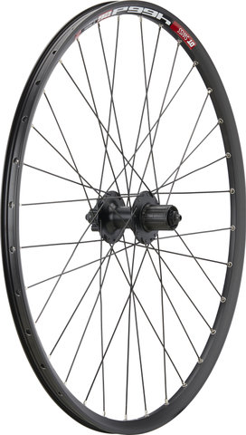 bc basic Juego de ruedas Mountain Alivio Disc 6 agujeros DT Swiss 466d 26" - negro | 26" Satz (RD 9x100 Dynamo + RT 10x135) Shimano