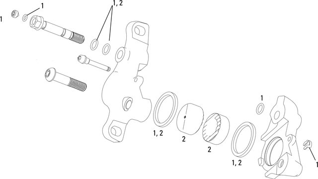 SRAM Ersatzteile XX (2010-2011)/XX World Cup (2011) Magnesium Bremssattel - 1