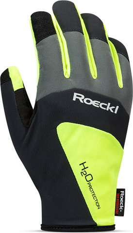 Roeckl Rapallo Full-Finger Gloves - dress black-fluo yellow | S | 7