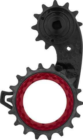 absoluteBLACK Sistema de engranajes HOLLOWcage Carbon Ceramic Oversized SRAMeTap AXS - red/12 dientes (rueda guía), 18 dientes (rueda tensora)