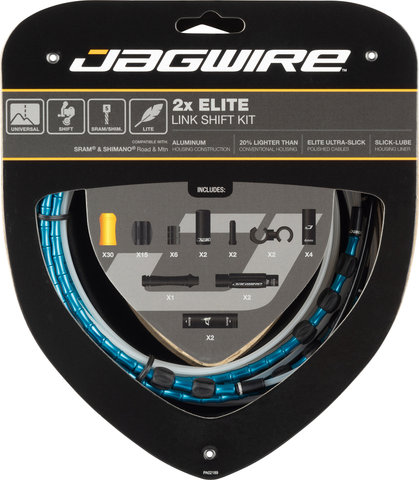 Jagwire Set de Câble de Vitesse 2X Elite Link - blue