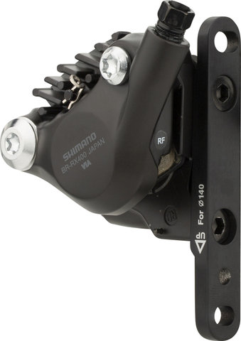 Shimano GRX Bremssattel BR-RX400 mit Resinbelag - schwarz/Vorderrad/ohne