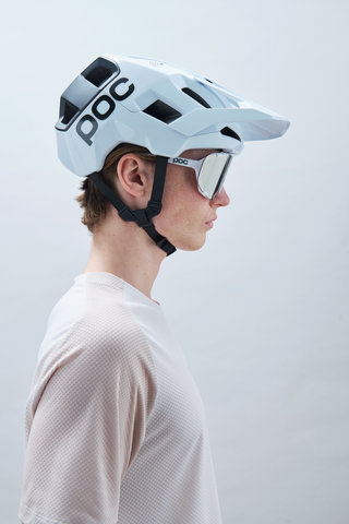 POC Devour sports glasses with replacement lens - hydrogen white | clarity road-sunny silver