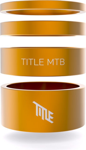 Title MTB Headset Spacer Kit 1 1/8" - gold