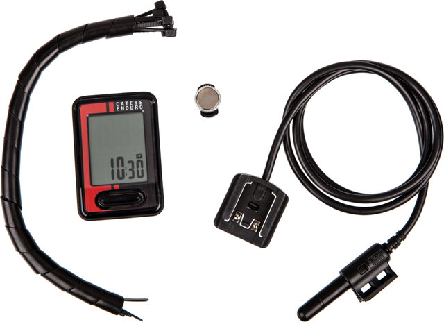 CATEYE Compteur de Vélo Enduro CC-ED400 - noir-rouge