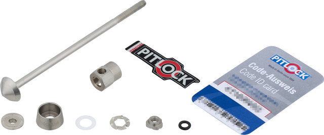 Pitlock Set de bloqueadores 04 rueda delantera - plata/119 mm