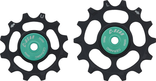 C-BEAR SRAM Eagle 12-speed Derailleur Pulleys - black/12 teeth (guide pulley), 14 teeth (tension pulley)