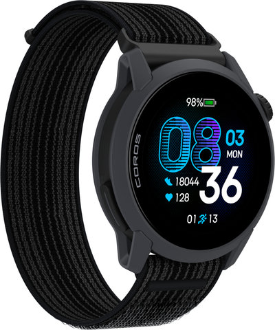 Coros Pace 4 mit Nylon-Armband Multisport-Smartwatch - black
