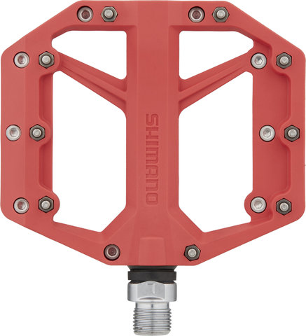 Shimano Pedales de plataforma PD-GR400 - rojo