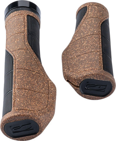 CONTEC Merge City Comfort Kork Lenkergriffe für Drehgriffschalter - braun-schwarz | 140 mm / 96 mm | one size