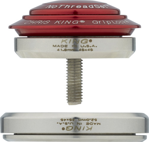 Chris King DropSet 5 IS42/28,6 - IS52/40 GripLock Steuersatz - red/1 1/8" - 1,5" tapered/IS42/28,6 - IS52/40