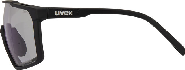 uvex Lunettes de Sport mtn perform S V - black mat/litemirror blue