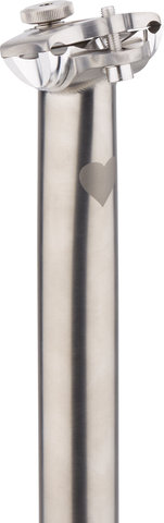 Blackheart Tige de selle en titane - titanium brushed/350 mm/10 mm/31,6 mm