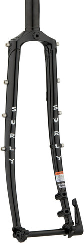 Surly Horquilla rígida Disc Trucker 28" - black/1 1/8"/28"/100 mm/12 mm Eje Pasante