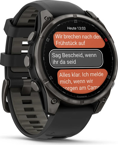 Garmin Fenix 8 Pro – 47 mm AMOLED Sapphire Titanium GPS multisport smartwatch - black-carbon gray