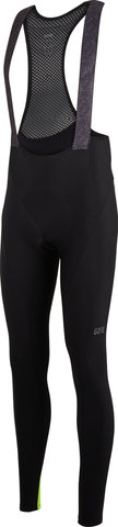 GORE Wear Culotes con tirantes C3 Thermo Bib Tights+ - black-neon yellow/M