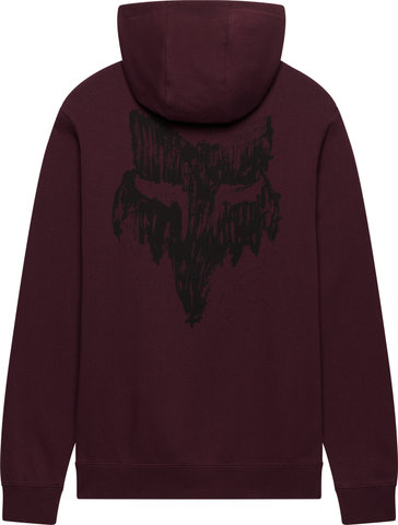 Fox Head Slowburn Fleece Hoodie - dark maroon | S