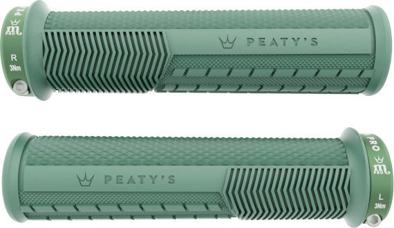 Peaty's Poignées de guidon Monarch Pro Grip Knurl Lock-On - mint | 30 - 32 mm