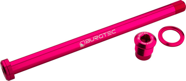 Burgtec Axe traversant arrière 180 mm x 12 mm, pas de filetage 1,00 mm - toxic barbie pink/148 mm