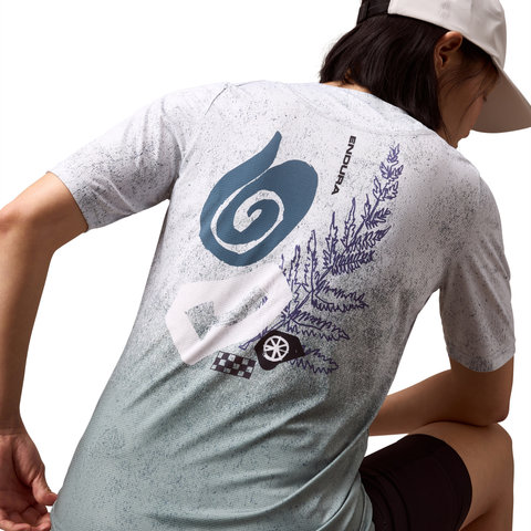 Endura Singletrack Print S/S Damen Trikot - aero blue | M