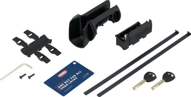 ABUS Granit Plus 470 Bügelschloss mit SH B Halter - black/10,9 x 30 cm