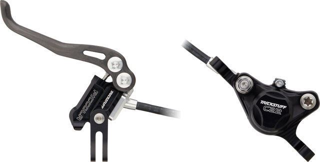 Trickstuff Piccola Carbon v+h ensemble frein à disque Flatmount / Postmount - noir-argenté/Ensemble/gauche/droite (spécifique)