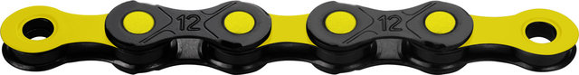 KMC DLC12 Waxed Kette 12-fach - black-yellow/126