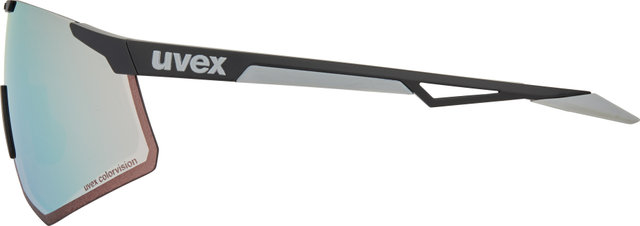 uvex Lunettes de Sport pace perform S CV - black mat/serious silver