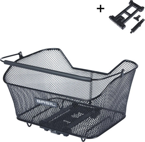 Basil Base M Bicycle Basket - black