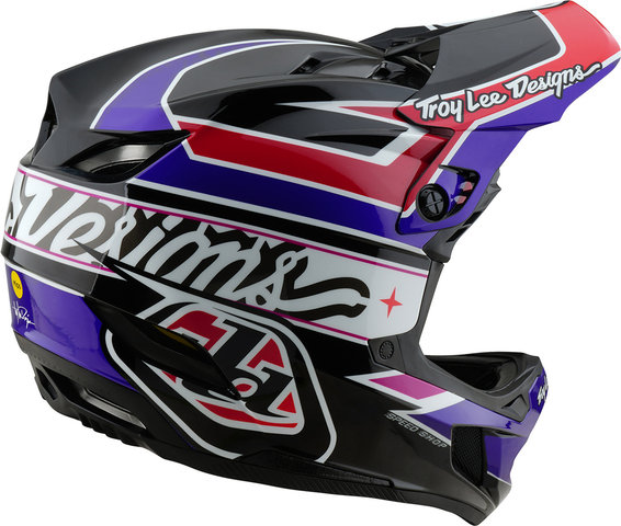 Troy Lee Designs D4 Polyacrylite Fullface Helm - linear black/57 - 58 cm