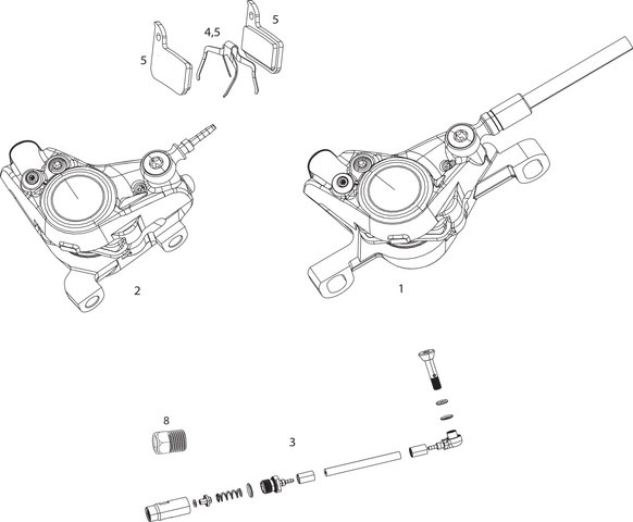 SRAM Piezas de repuesto Red eTap® HRD Pinza de frenos - 1