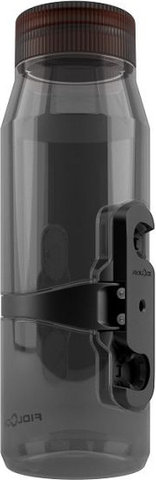 FIDLOCK TWIST Life Trinkflasche 700 ml mit Bike Base Haltesystem - transparent-schwarz | 700 ml