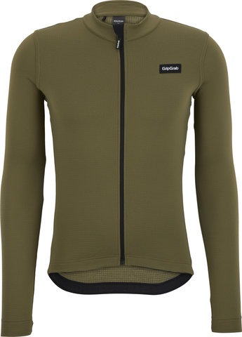 GripGrab EXPLR Merinotech Thermal Long Sleeve Jersey - olive green/M