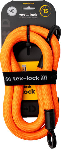 tex-lock Eyelet chain lock + D-lock shackle lock - acid orange