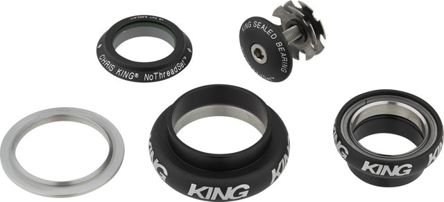 Chris King Jeu de Direction NoThreadSet EC34/28,6 - EC44/40 GripLock - matte jet/EC34/28,6 - EC44/40
