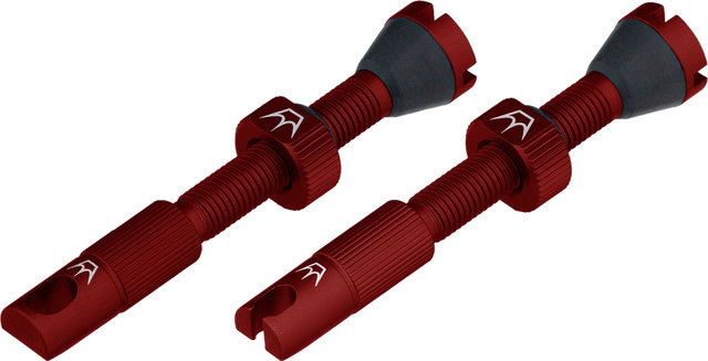 Peaty's Chris King Edition MK2 Tubeless Ventil 2er-Set - red/SV 42 mm