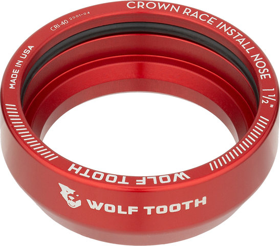 Wolf Tooth Components Fork crown race setter adapter - red | 1 1/2"