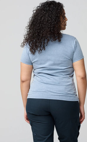 Fjällräven T-shirt pour dames Logo 1960 - indigo blue melange | L