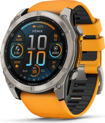 Garmin fenix 8 AMOLED Sapphire Titanium GPS 51 mm Multisport Smartwatch - graphit-titanium