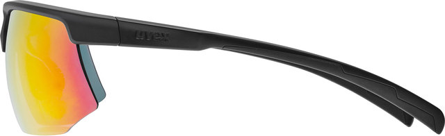 uvex Lunettes de sport Aerios - black mat | mirror red