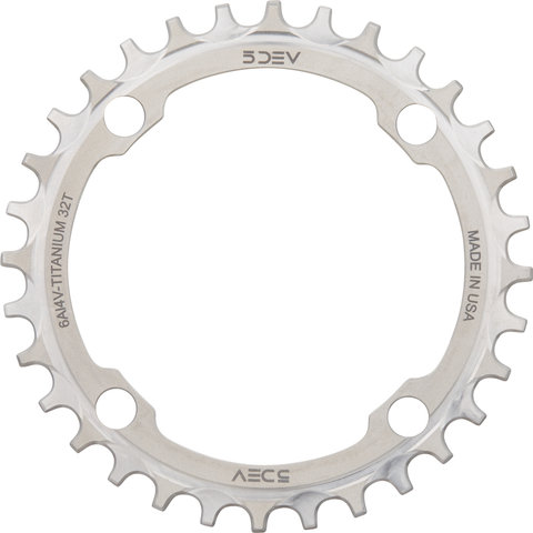 5DEV Titanium Kettenblatt 104BCD 12-fach - raw/32 Z