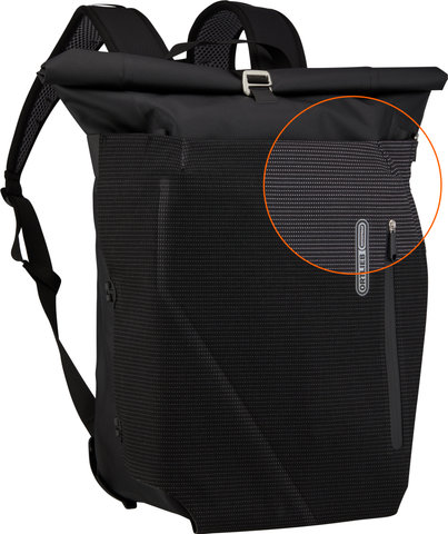 ORTLIEB Vario High-Vis QL2.1 Rucksack-Fahrradtasche Hybrid - black reflective/26000 ml