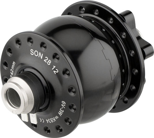 SON 28 12 Disc 6-hole hub dynamo - black/32