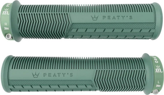 Peaty's Poignées de guidon verrouillables Monarch Pro Grip Mushroom - mint | 32 - 34 mm