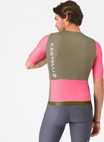 Castelli Corretto S/S Trikot - elmwood rosa giro white | S