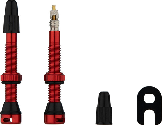 tune Válvula tubeless en set de 2 - rojo/SV 44 mm