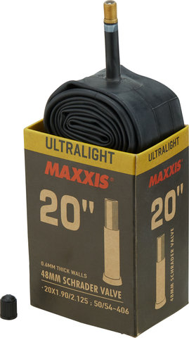 Maxxis UltraLight 20" Inner Tube - black/Schrader Valve (AV)/48-406 to 54-406/48 mm