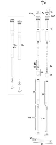 RockShox Ersatzteile Pike (A1-A2 / 2014-2017) 29" - 2/schwarz