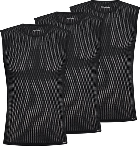 GripGrab Maillot de Corps Ultralight Sleeveless Mesh Base Layer - Pack de 3 - black/M